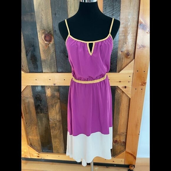 Willow & Clay spaghetti strap high low color block dress, size S - Picture 1 of 7